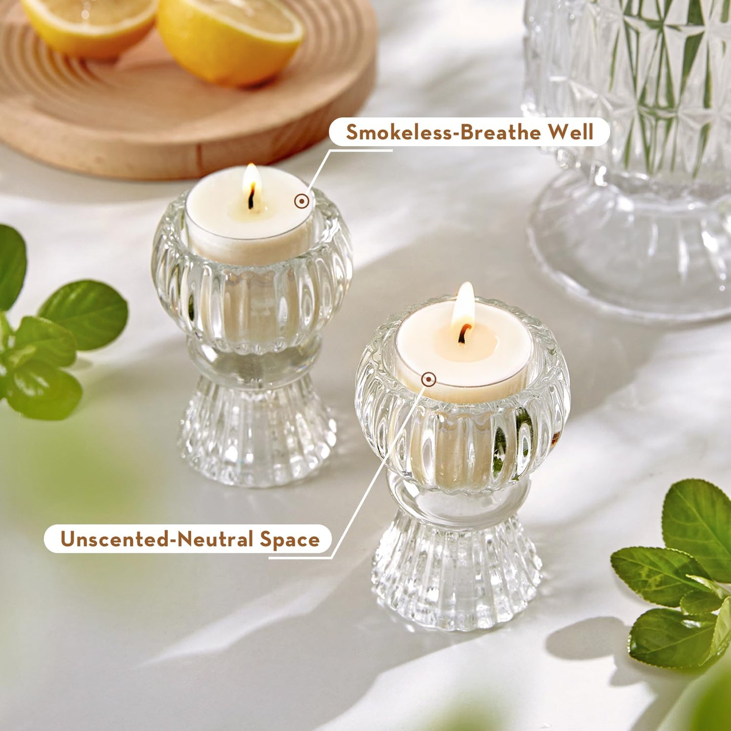 Hypmis Unscented Soy Tea Lights Candles 50 Pack Bulk, 4 Hours Long Burning White Tea Lights,Non-Paraffin, Smokeless, Mini Tealight Votive Candles for Wedding, Table Centerpiece, Christmas Lights