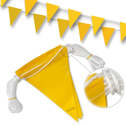NACARUM OSHA Perimeter Marking Flags (408FT String) Warn of Hazardous Areas, Traffic Control.Marking Construction Sites, Scaffolding, Sporting Events, Private Property.