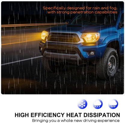Headlights Compatible with 2012 2013 2014 2015 Toyota Tacoma Headlights Lamps Front LightsChrome Housing Amber Reflector Plug and Play 1 Pair Driver and Passenger Side Clear Lens
