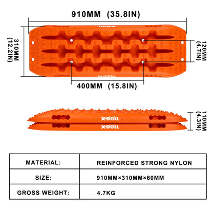X-BULL New Recovery Traction Tracks with Kinetic Rope Recovery Kit
