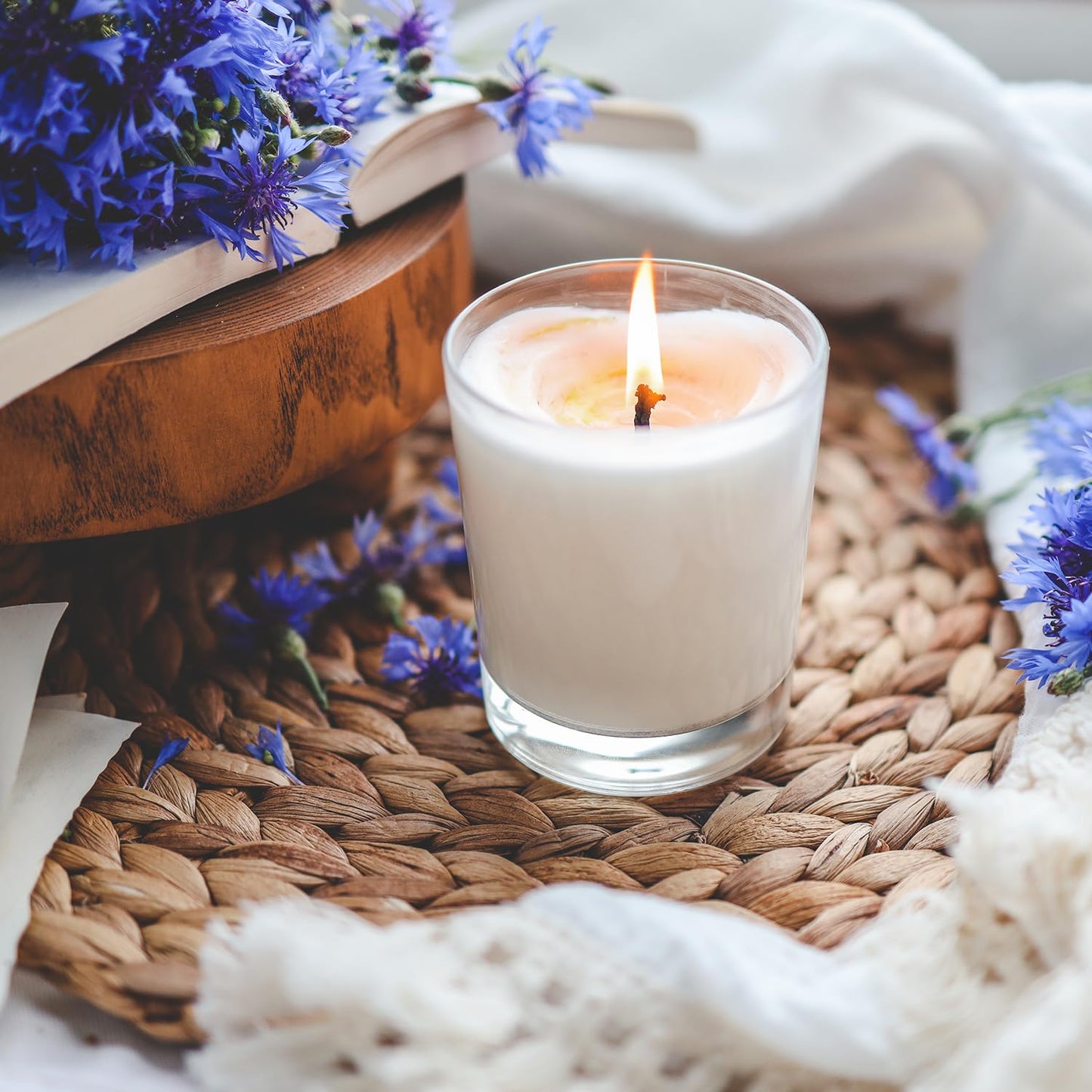 72 Pack Warm White Unscented Clear Glass Filled Votive Candles, Hand Poured Wax Candle Ideal Gifts for Aromatherapy Spa Weddings Birthdays Holidays Party