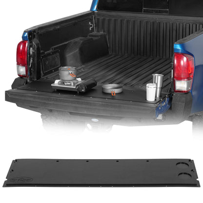 Hooke Road Tacoma Flat Tailgate Cover Panel Table Plate Pad for 2005-2023 Toyota Tacoma 2nd 3rd Gen, Tail Gate Camping Cutting Board - Black