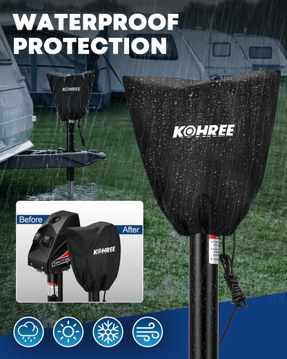 Kohree Electric Trailer Jack 4000lbs, Heavy Duty RV Electric Power Tongue Jack for Travel Trailer A-Frame Camper, with Manual Crank Handle & Weatherproof Cover, 22" Lift, 12V DC with Wiring