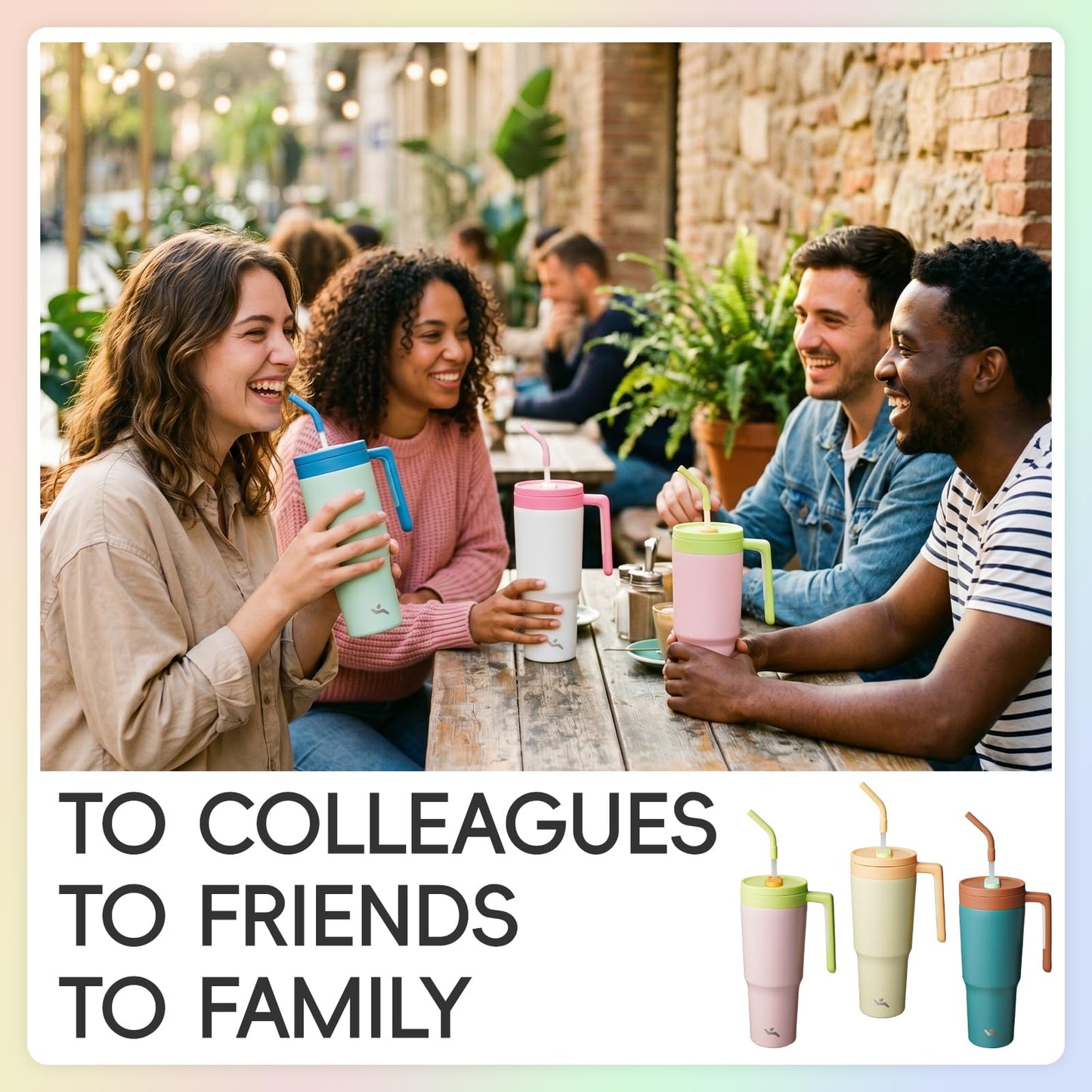 Konokyo 12 Pack 40 Oz Tumblers with Handle and Straw, Bulk Vacuum Insulated Stainless Steel Travel Mugs with Lids for Office, Events and Group Orders Cherry