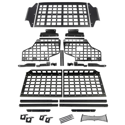 HIGH FLYING for Toyota Prado LC150/Lexus GX460 Rear Window & Overhead Roof Molle Panels Storage Modular System Trunk Shelf Organizer Rear Cargo Racks