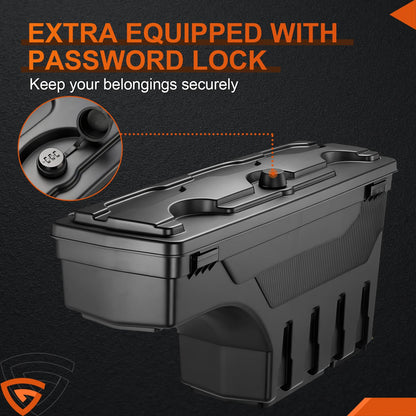 GEARLAST Truck Bed Storage Box Fit for Dodge Ram 1500 2019-2025 Passenger side