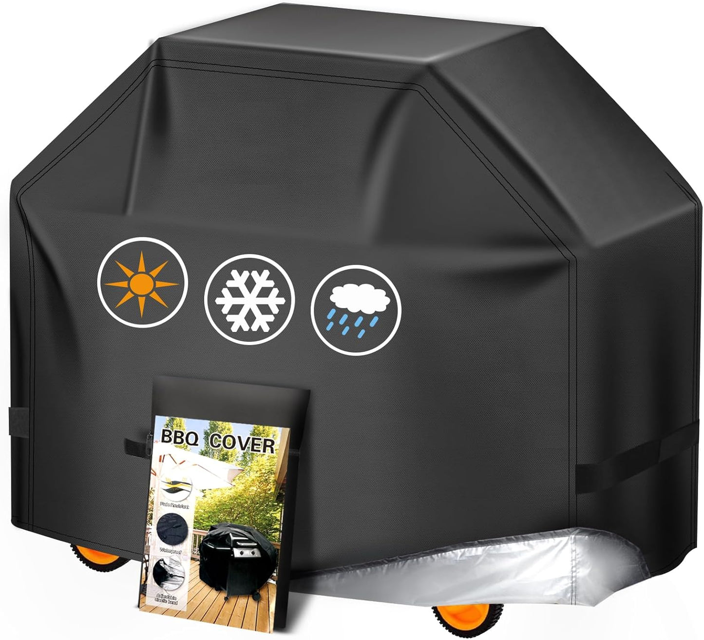 Aoretic BBQ Grill Cover - 58 Inch Waterproof & UV-Resistant for Weber, Char-Broil, Dyna-Glo