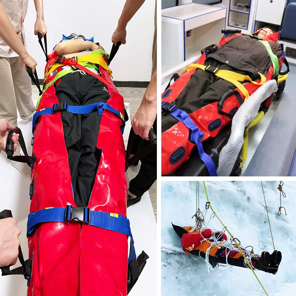 First Aid Vacuum Stretcher - Emergency Full Body Limb Splint Outdoor Immobilization Protection Patient Transport Device for Rescue, Accidents