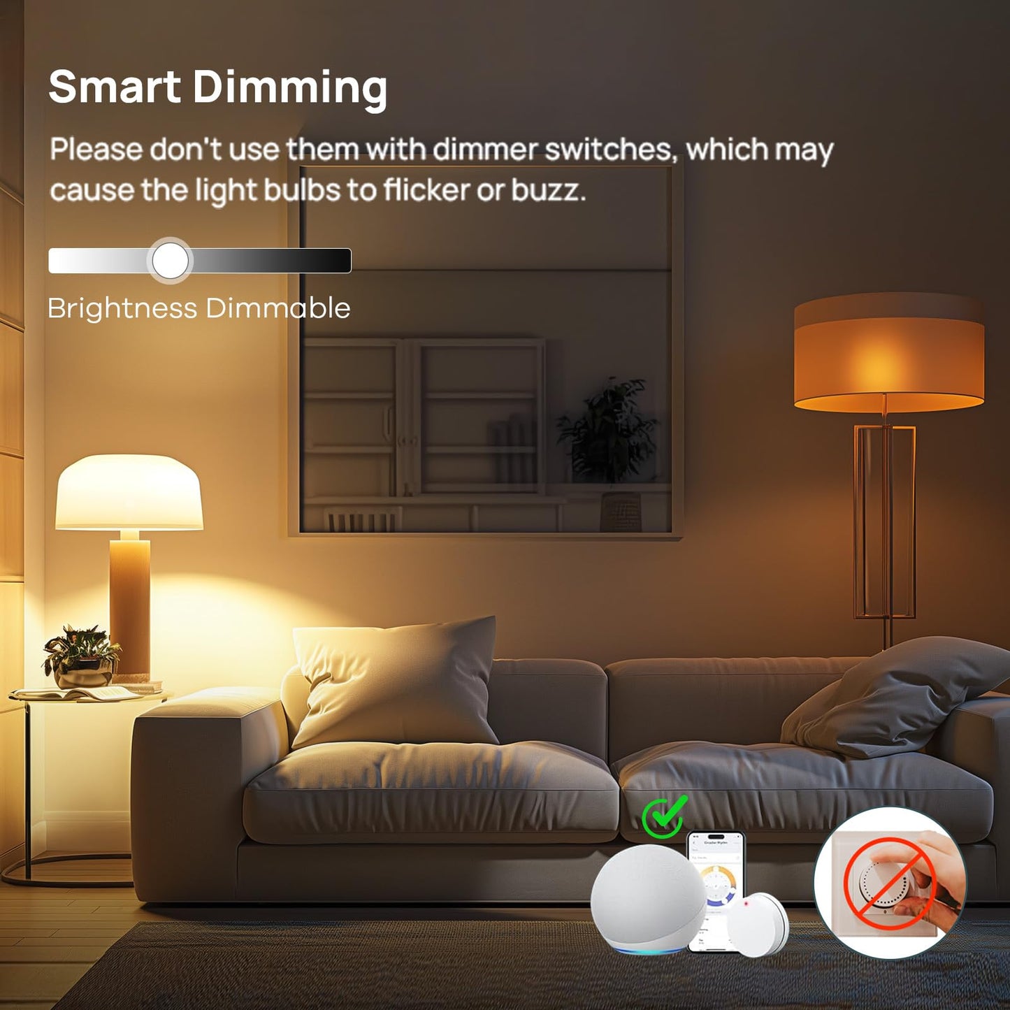 Linkind E26 Smart Edison Bulbs, 2700K-6500K Tunable WiFi Edison Bulbs with Remote Control, 8W 60W Equivalent Dimmable ST19 (ST58) Vintage Light Bulbs 800lm, Compatible with Alexa & Google Home, 4-Pack