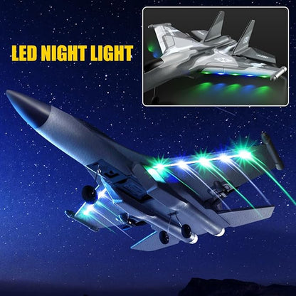 Rc Plane F-22 Stealth Raptor Remote Control Airplane 3 Channel Stunt Fighter with 3 Modes Xpilot Stabilization System Easy Fly for Beginners Aircraft Toy Gift for Adults