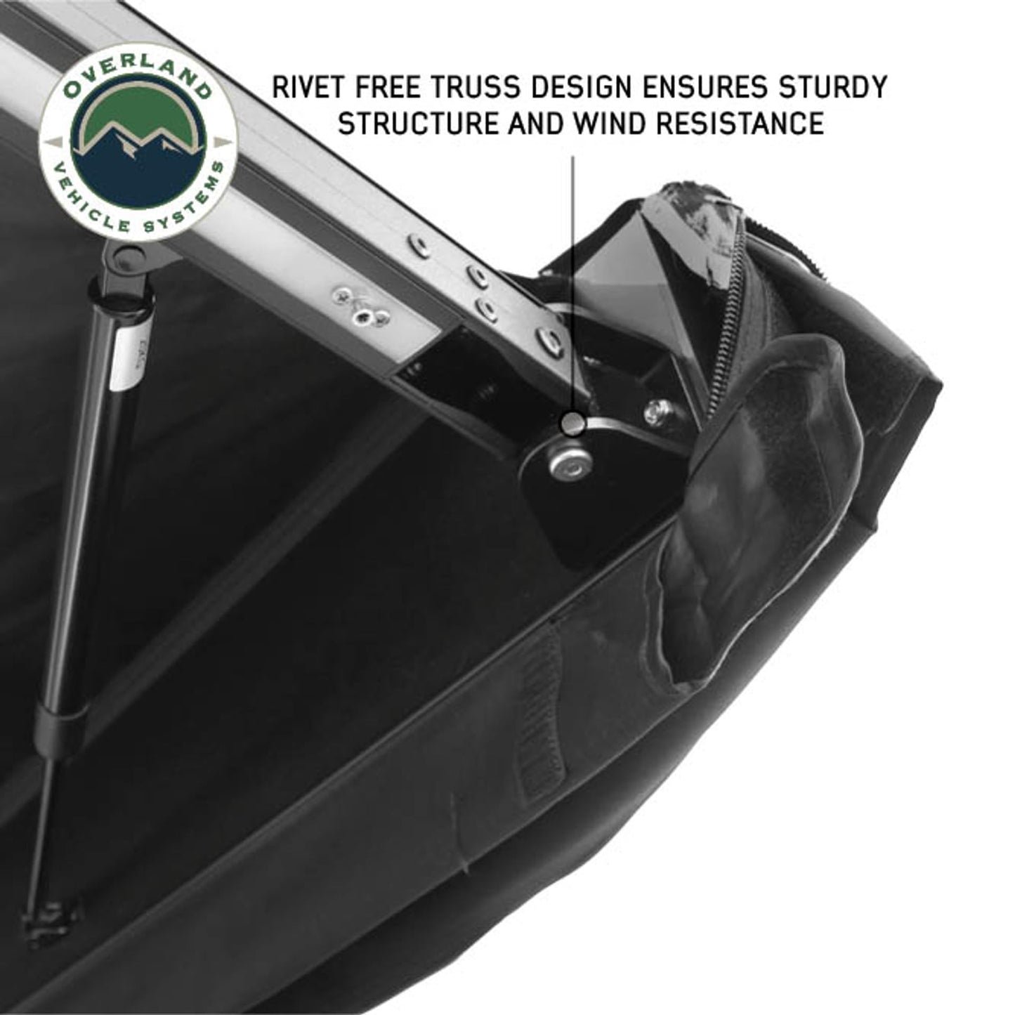 Overland Vehicle Systems 19690011 2.0-6.5’ XD Nomadic Self-Deploying 90 Degree Awning Unversal with Integrated LED Lights and Black Out | 61.6 Sq Ft of Coverage | Travel Cover Included