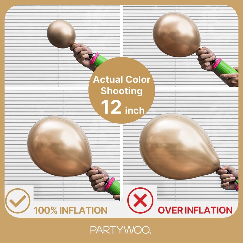 PartyWoo Metallic Gold Balloons 128pcs Different Sizes of 18 12 10 5 Inch Chrome Gold Balloon Arch Kit Garland for Birthday Graduation Baby Shower Wedding Bachelorette Party Decorations Gold-G127