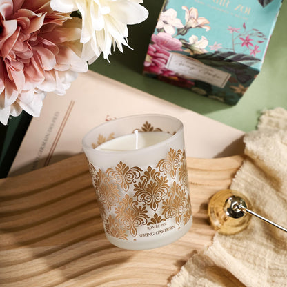 ROMIIE ZOI Scented Candle - Garden with Scent of Mix Floral Bouquet- 6oz Aromatherapy Soy Wax Jar Candle for Home, Gifts for Women - 170g