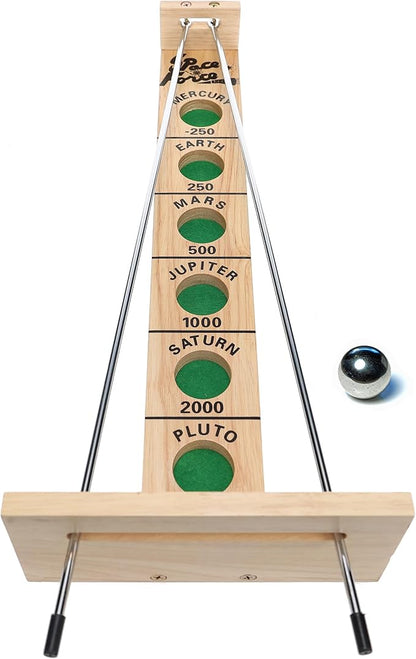 WE Games Shoot the Moon Game (20 Count) Large 18 inch Size Solid Natural Wood Retro Games for Adults Classic Table Top Board Game