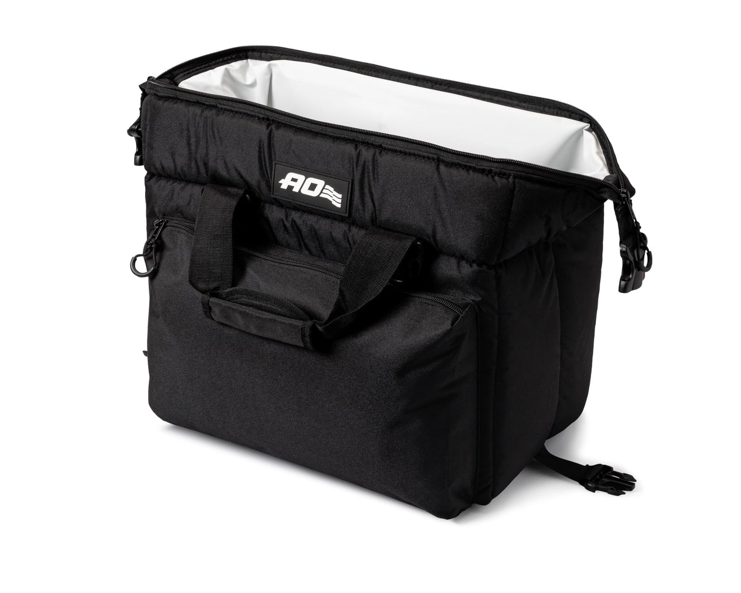 AO Coolers Caravan Canvas Soft Cooler with High-Density Insulation, Oversized Storage Pockets, Black, 24-Can