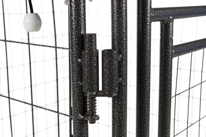 Trixie Deluxe Portable Dog Kennel S: 30 × 30 × 36 in – Foldable Heavy-Duty Steel Dog Enclosure with Weather-Protective Sunshade Cover – Expandable & Lockable Outdoor Dog Kennel – 1 x Kennel Set