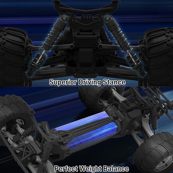BEEZRC FMS RC Rruck 1/10 Ford F-100 Officially Licensed Monster Truck 2WD High Speed Off-RoadRC Rock CrawlerHobby Grade RC Climbing Car Remote Control Car for Adults RTR (Black)