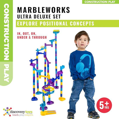 Discovery Toys MARBLEWORKS® Marble Run Ultra Deluxe Set | Kid-Powered Learning | STEM Educational Building Block Toy Learning &amp Childhood Development 5 Years Old and Up
