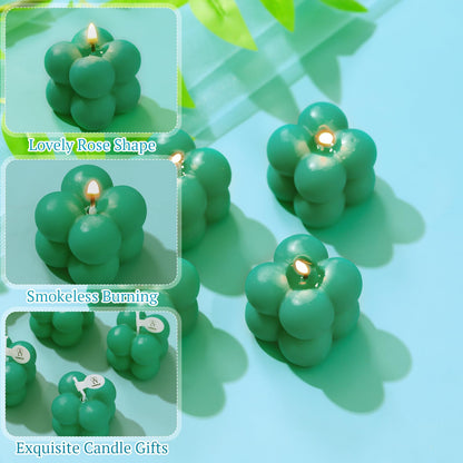 MTLEE 24 Sets Jungle Animal Baby Shower Favors Small Bubble Candle Baby Shower Favors for Guests Tea Candles Bulk with Stylish Ribbons Cards Gifts Party Decoration