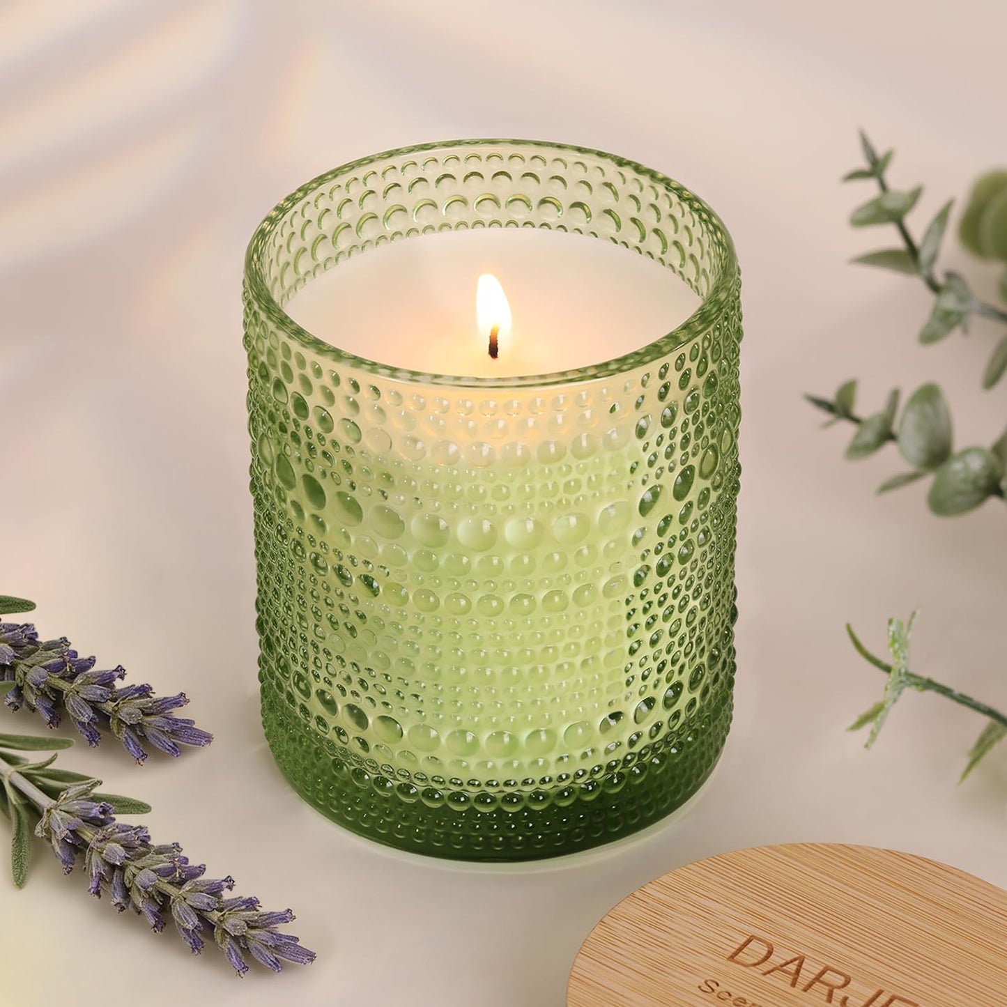 Eucalyptus & Sage Soy Scented Candles for Home- 10oz 68H Natural Soy Wax Aromatherapy Jar Candle with Strong Scent, Decorative Aesthetic Candles for Relax, Meditation, Bathroom, Luxury Gift for Women