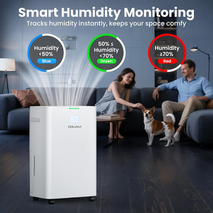 Regine Switzerland 4500 Sq. Ft Dehumidifier - 80 Pint/Day, Smart Humidity Control, Energy Efficient & Quiet