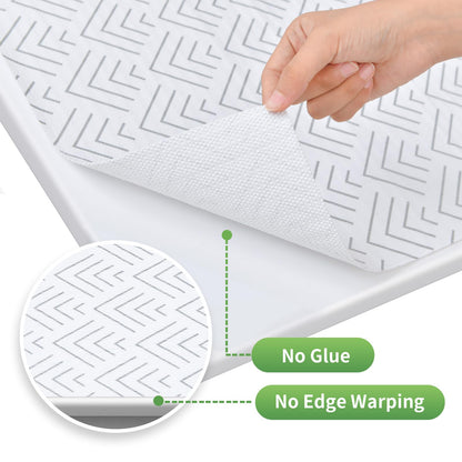 Shelf Liner for Kitchen Cabinets Non Adhesive Drawer Liner Non-Slip Thickened Shelf Liner Paper Strong Easy to Clean for Tool Box Refrigerator with Knife and Tape Measure,Silver Arrow,11.8 x 118 in