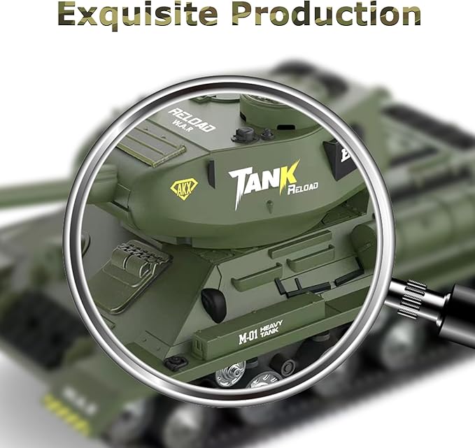 ele ELEOPTION Remote Control RC Tank with Rotating Turret and Sound Tank Toy Gift for Kids Boys Girls 3-8 Years Army Tanks Military Vehicles Toys