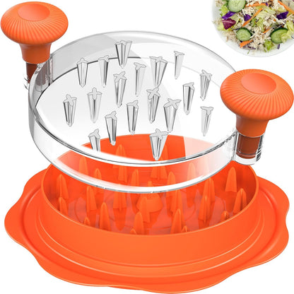 Ukeetap 10" Pro Chicken Shredder Tool - BPA-Free Meat Grinder with Ergonomic Handle & Anti-Slip Base, Orange