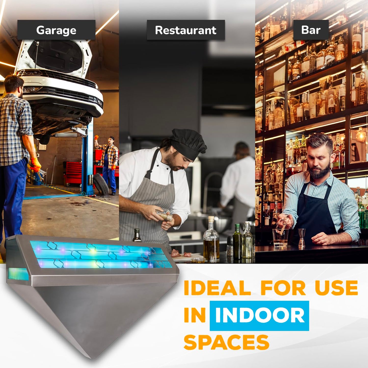 Gardner WS-95 Indoor Fly Trap with Proprietary LED, Decorative Wall Sconce Fly Light -40,000 Hour Rated Bulb, No Zap and Smell, Built to Last for Restaurants and Cafes, Made in USA for Commercial Use