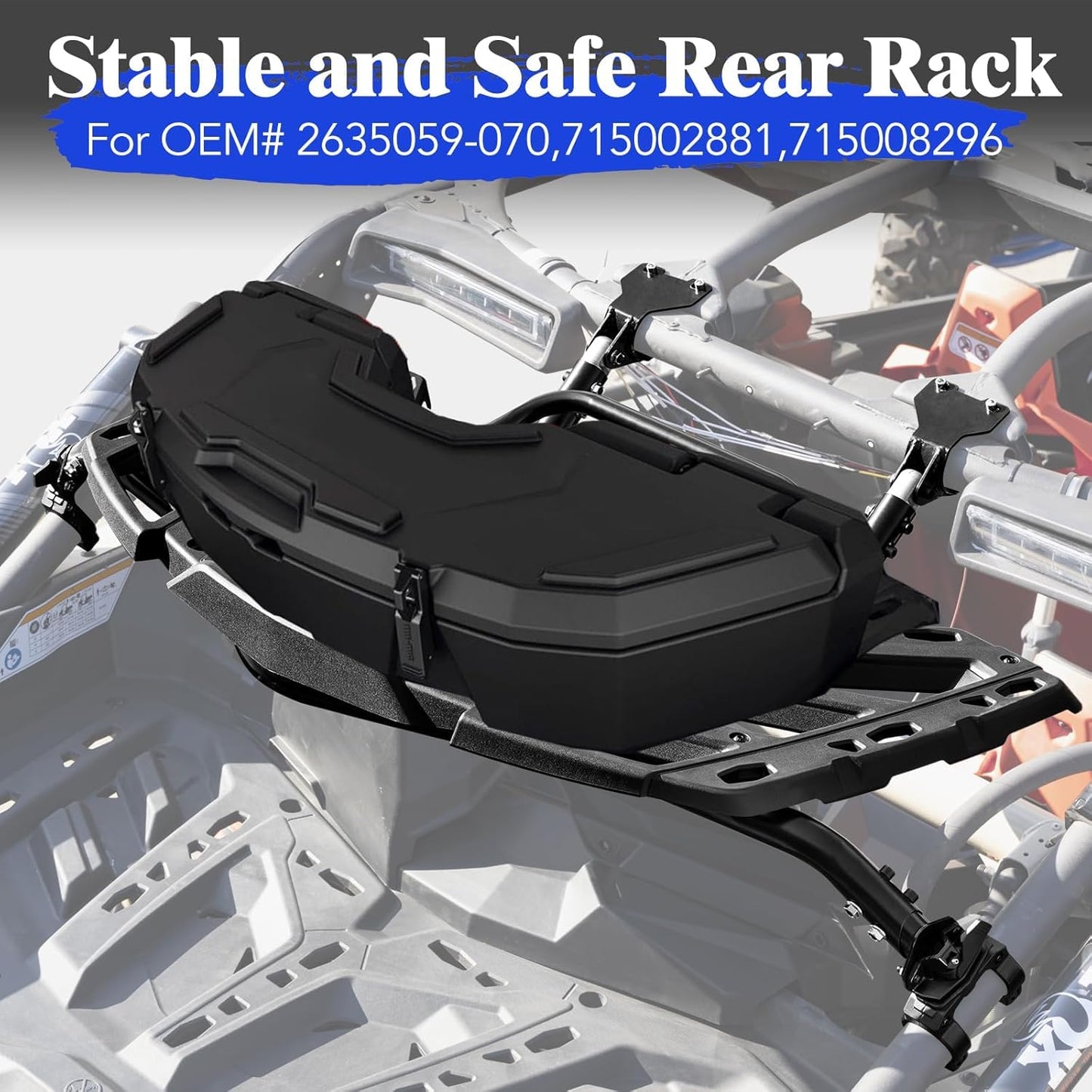 HAKA TOUGH Pivoting Rack Kit for Can Am Maverick X3 Accessories 2017-2024, Spare Tire Cargo Luggage Rack for Can Am Maverick X3 Accessories,Replace OEM # 715002881