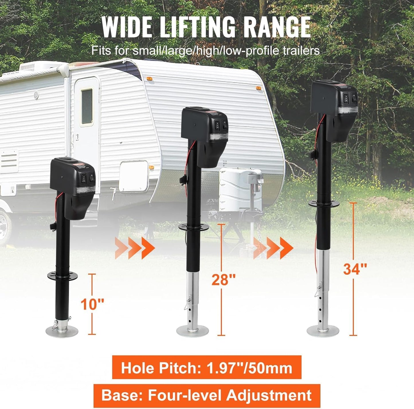 GarveeTech 5000Lbs Electric Trailer Jack,Electric Tongue Jack with Waterproof Cover for Lifting RV Trailer, Horse, Utility, Yacht