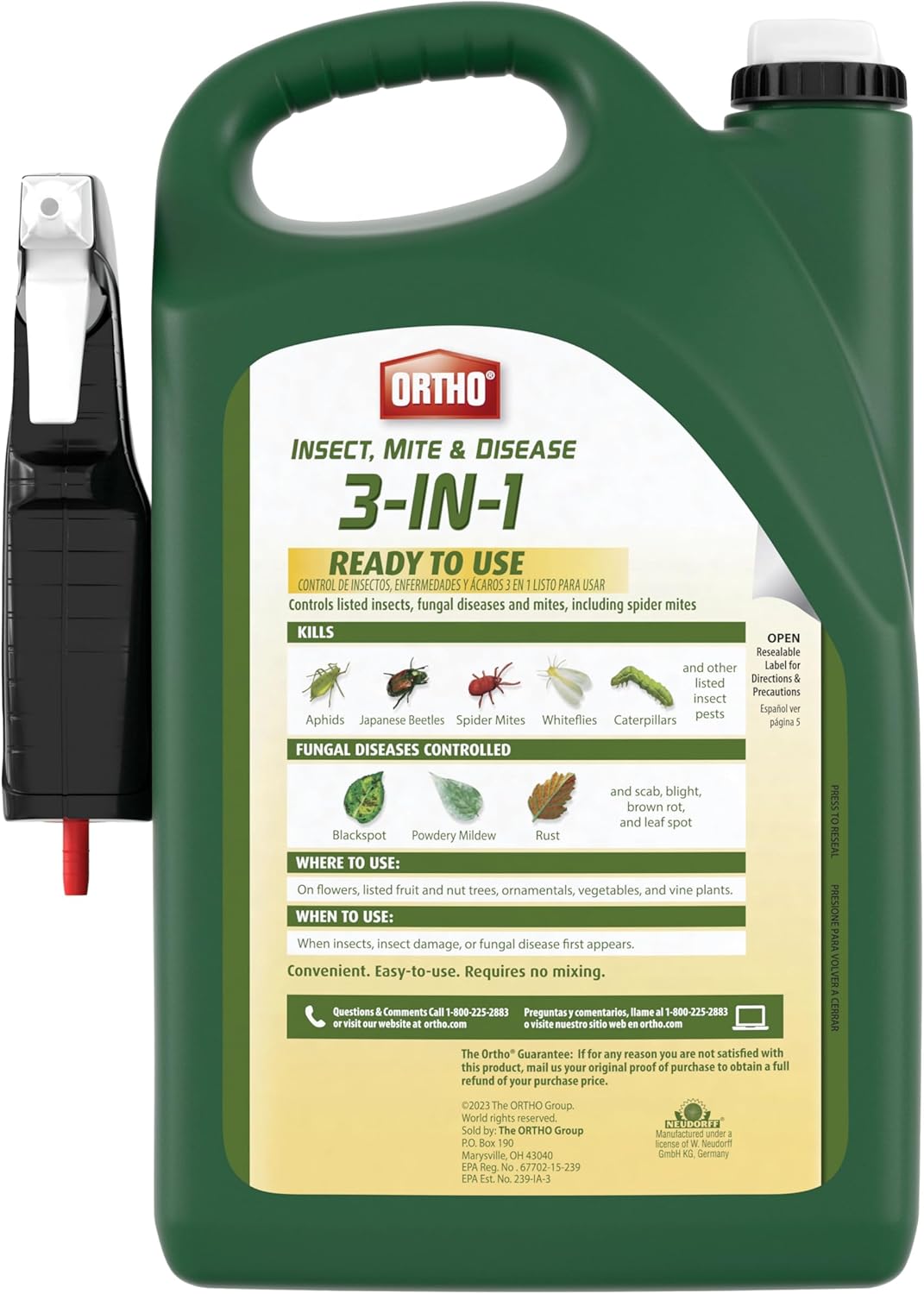 Ortho 3-in-1 Insect Mite & Disease Control - Ready-to-Use 1 Gallon Solution