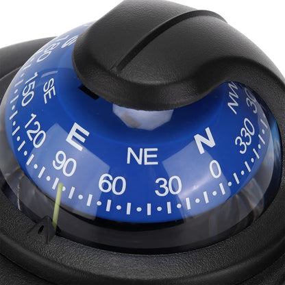 Entatial Flush Mount Compass, Reliable Marine Compass ABS for Travel for Vehicles for Boating for Marine