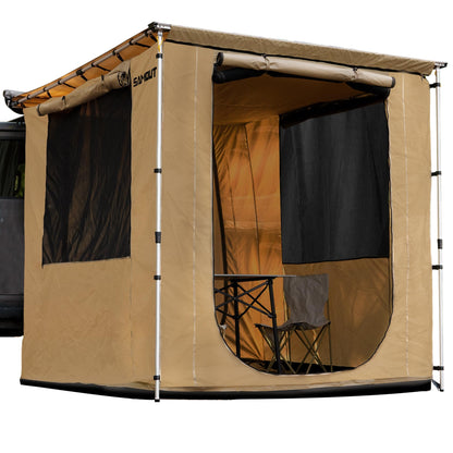 SAMOUT Vehicle Awning Room 6.6' x 8.2' Rip-Stop 420D Oxford Side Awning With PVC Floor, Waterproof & Wind Resistance, Easy Setup Design (Room Only)
