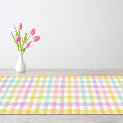 Nepnuser Linen Spring Easter Buffalo Check Plaid Table Runner Rustic Farmhouse Home Dining Room Kitchen Table Decor (13" x 108")