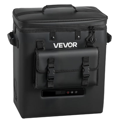VEVOR 12 Volt Refrigerator, 13.7 QT/ 13L Car Fridge, Portable Electric Freezer Compressor, 12V/24V DC, 21℉ to 50℉/ -6℃ to 10℃, for Truck Van RV SUV Boat Travel Camping Road Trips