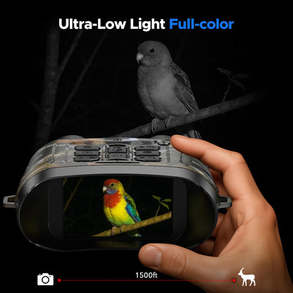 Night Vision Goggles, Full-Color 4K HD Infrared Goggles Night Vision Binoculars for Hunting with 64GB TF Card - Digital Electronics Gift - Perfect for Wildlife Observation, Security Surveillance