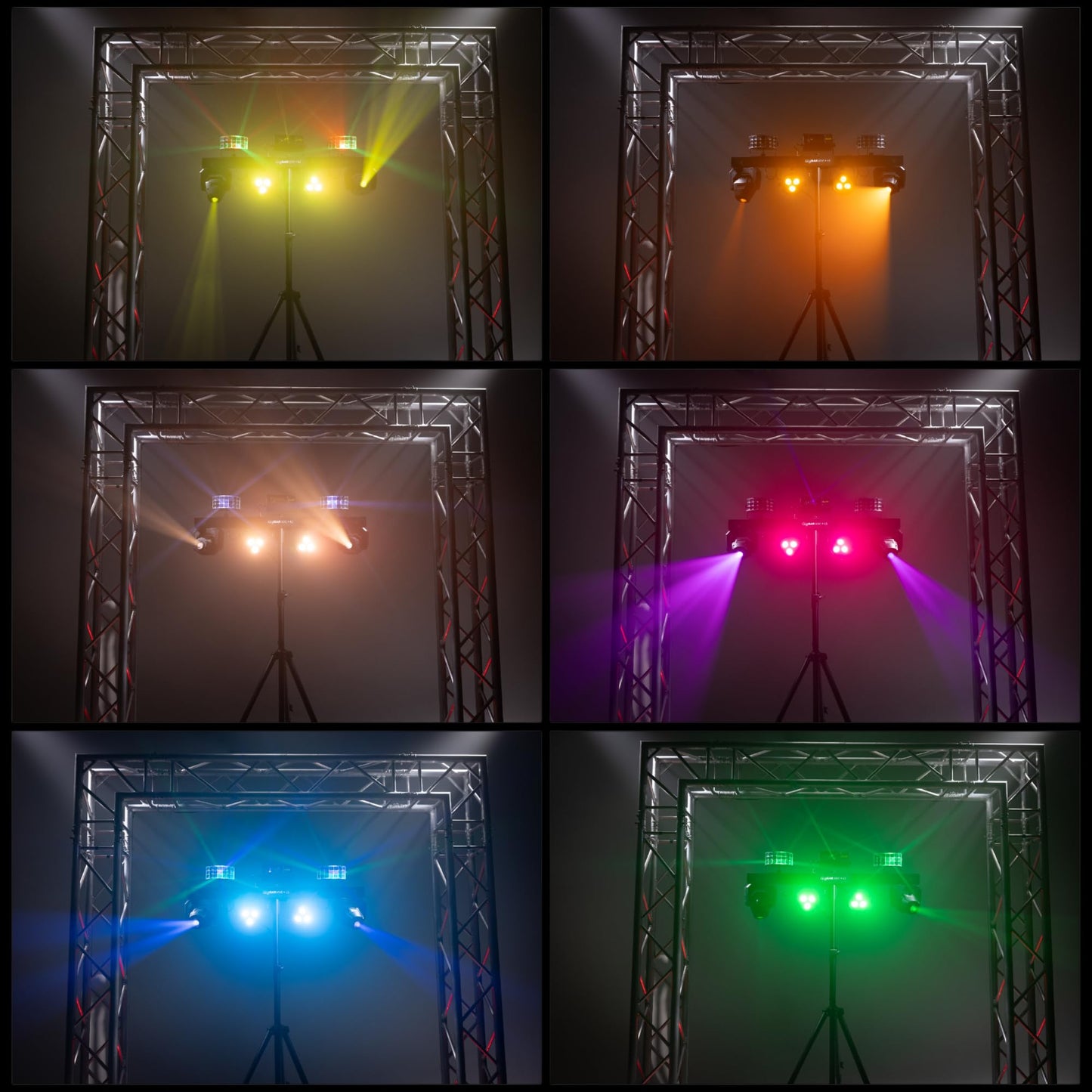 CHAUVET DJ – GigBAR Move + ILS 5-In-1 Lighting System | Moving Heads, Derbies, Washes, Laser & Strobe on One Bar | ILS Compatible | RF Remote, Tripod & Carry Bags Included