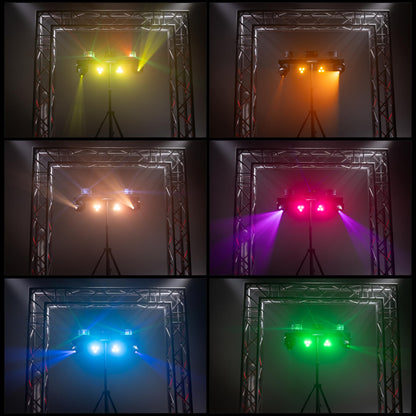 CHAUVET DJ – GigBAR Move + ILS 5-In-1 Lighting System | Moving Heads, Derbies, Washes, Laser & Strobe on One Bar | ILS Compatible | RF Remote, Tripod & Carry Bags Included