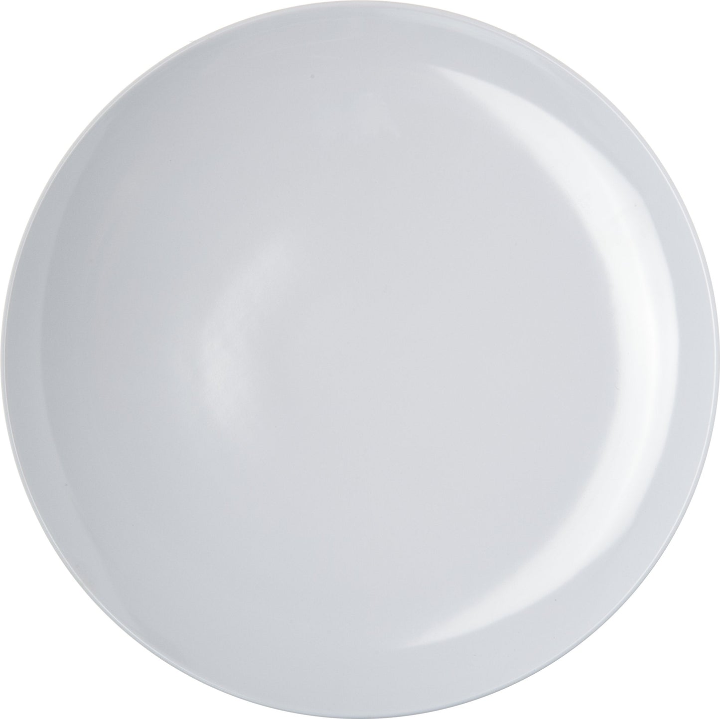 Carlisle FoodService Products Epicure Reusable Plastic Plate for Buffet, Restaurant, and Home, Melamine, 12 Inches, White, (Pack of 12)