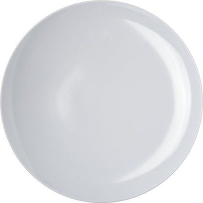 Carlisle FoodService Products Epicure Reusable Plastic Plate for Buffet, Restaurant, and Home, Melamine, 12 Inches, White, (Pack of 12)