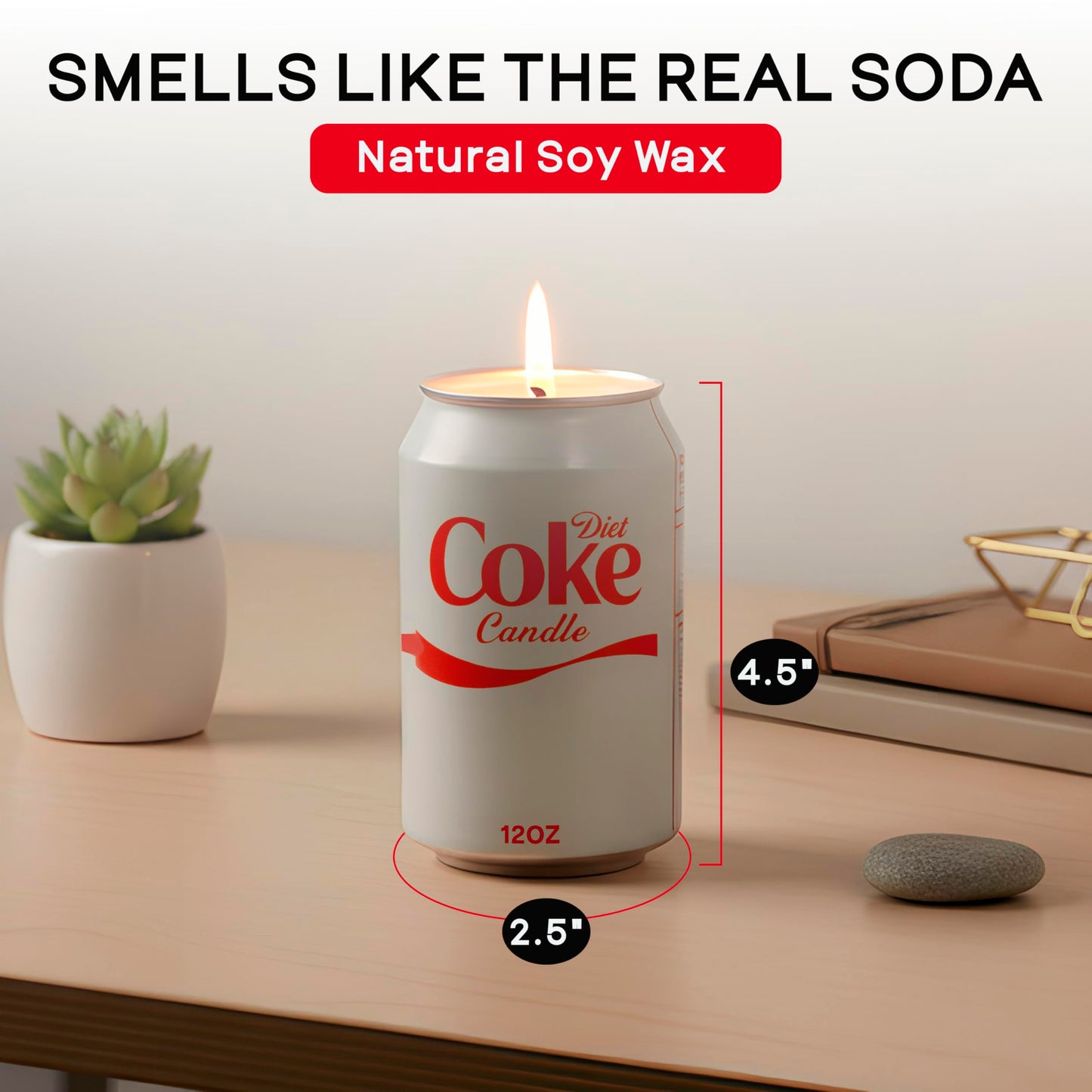 Diet Candle - Smells Like The Real Soda - Cute Candles for Cool Gifts - Funny Candles for Any Occasion - Cute Things for Aesthetic Room Decor - Cool Candle for Cool Things - Christmas Candles