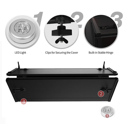5'7"(67.4") Hard Tri-Fold Tonneau Cover Fit for 2009-2024 Ram 1500 (Without Ram Box) Styleside Pickup Truck Bed,5.6/5.7FT,Black