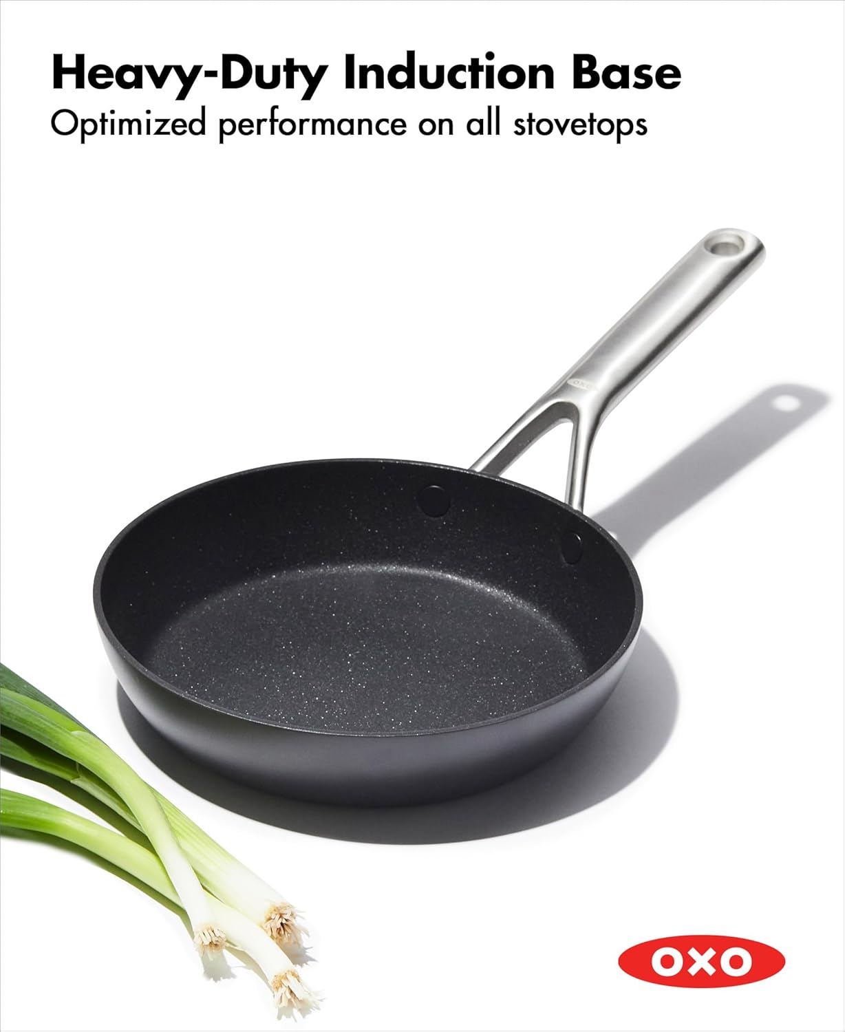 OXO Professional 8" Frying Pan | Hard Anodized Nonstick Cookware, PFAS-Free, Induction Compatible, Black