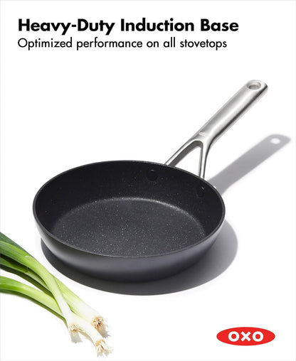 OXO Professional 8" Frying Pan | Hard Anodized Nonstick Cookware, PFAS-Free, Induction Compatible, Black