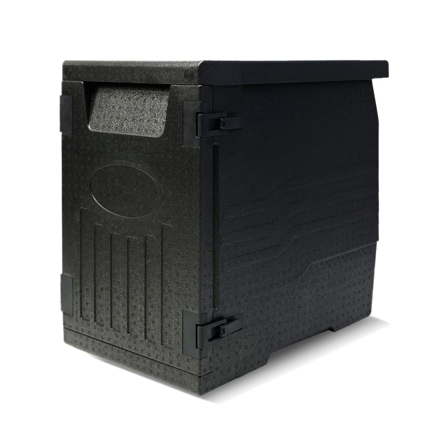 Goplus 91 Qt Insulated Food Pan Carrier, Lightweight Front Loading Food Warmer Cooler w/Safety Buckles and 12 Shelf Dividers, Non-Electrical Stackable Hot Box for Catering Buffet Outdoor Event (1)