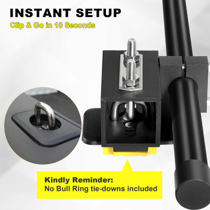 FEIMIRE Inshore Rod Holders for Truck Bed, Adjustable Rod Holder for Truck & SUV, All Aluminum Body with D Rings, 4 Rod Holder, Gifts Ideas for Men