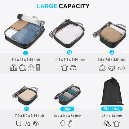 Gonex Rolling Duffle Bag with Wheels, 100L with Compression Packing Cubes