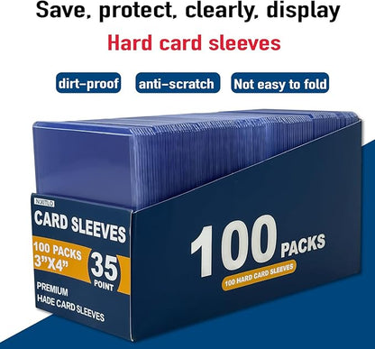 400 Hard Card Sleeves Card Toploaders for Protection for Baseball Football Premium Top Loaders for Cards Ensuring Safety (400 Hard Sleeves)