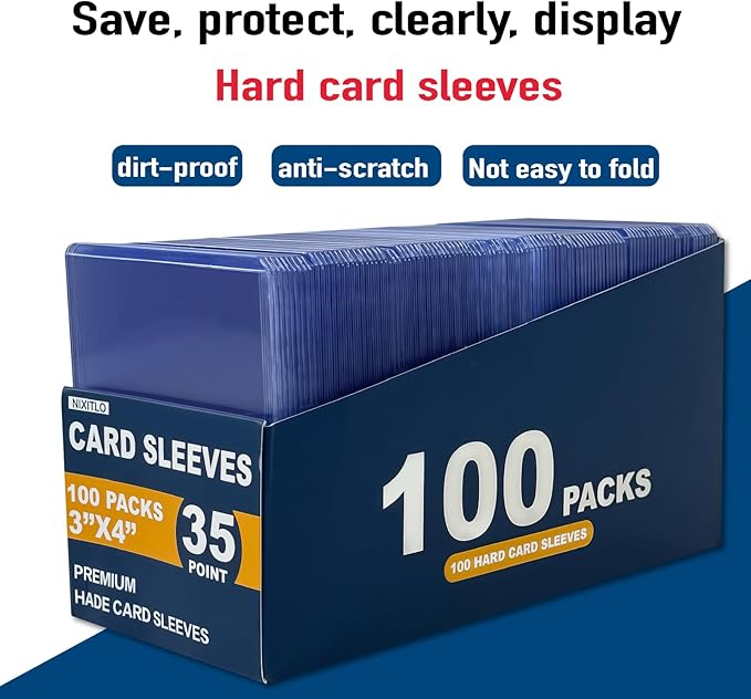 200 Hard Card Sleeves Card Toploaders for Protection for Baseball Football Premium Top Loaders for Cards Ensuring Safety (200 Hard Sleeves)